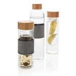 Botellas de agua de cristal personalizadas 750ml Crystal Sleeve color transparente vista general