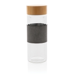 Botellas pequeñas de vidrio personalizadas 360ml Infuser Sleeve color transparente cuarta vista