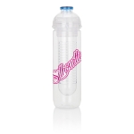 Botellas con compartimento para fruta o hielo 500ml Natural Drink color azul segunda vista con logo