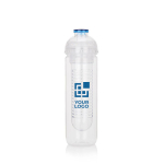 Botellas con compartimento para fruta o hielo 500ml Natural Drink color azul vista de impresión