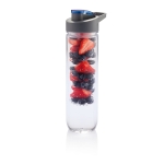 Botella grande con boquilla e infusor para frutas 800ml Vitamin color azul
