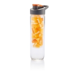 Botella grande con boquilla e infusor para frutas 800ml Vitamin color naranja
