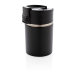 Vasos termo personalizados con interior de cerámica 220ml Compact color negro