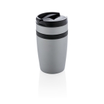 Vasos termo promocionales compactos con banda de silicona 280ml Strip color gris