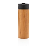 Taza termo elegante con exterior de bambú tapa antigoteo 450ml Wood color madera quinta vista