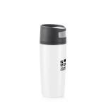 Vasos termo impresos con apertura  de un toque 300ml Original color blanco vista de impresión