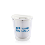 Tazas termo personalizadas compactas acero inoxidable 227ml Essential color blanco vista de impresión