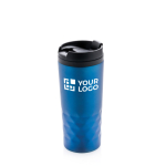 Taza con función termo y forma geométrica 300ml Trilliant Colors color azul vista de impresión