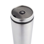 Vasos térmicos personalizados de acero con interior de PP 350ml Spot color plateado segunda vista