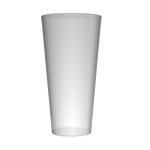 Vaso de plástico resistente, reutilizable y traslúcido de 400ml Social color translúcido