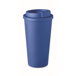 Tazas take away de plástico grandes de doble pared y 450ml Large color azul