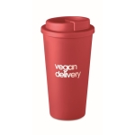 Tazas take away de plástico grandes de doble pared y 450ml Large color rojo vista principal