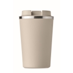 Vasos termo impresos de acero inoxidable antifugas 350ml Elegant color beige tercera vista