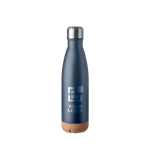 Botella de acero inoxidable con base de corcho 600ml Inox Cork vista de impresión
