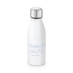 Botella de aluminio para impresión a todo color 500ml City Sublim color blanco imagen con logo
