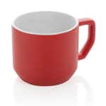 Taza promocional de cerámica de diseño moderno de 350ml Modern color rojo