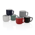 Taza promocional de cerámica de diseño moderno de 350ml Modern color azul marino vista general