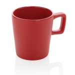 Taza de cerámica con interior brillante y exterior mate 300ml Largo color rojo