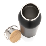 Botella de acero de una pared con tapa y asa 700ml Clip Neck color negro cuarta vista