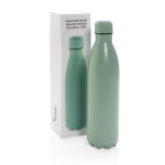 Botella de acero grande con función termo 750ml Lifestyle Premium color verde vista con caja