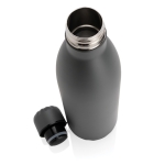 Botella de acero grande con función termo 750ml Lifestyle Premium color gris oscuro cuarta vista