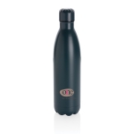 Botella de acero grande con función termo 750ml Lifestyle Premium color azul oscuro vista con logo