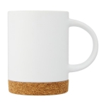 Taza de cerámica con base de corcho 425ml Contempo Cork color blanco segunda vista frontal