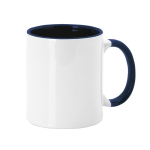 Taza de cerámica con asa e interior en color 350ml color azul marino primera vista