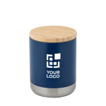 Taza térmica de acero resistente con tapa de bambú 370ml Scandi vista principal