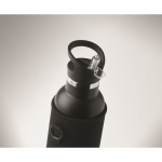 Botella termo con bolsa de transporte y dos tapones 700ml Adventure color negro vista fotografía cuarta vista