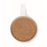 Taza de cristal de borosilicato, base de corcho y 400ml Crystal Cork color transparente