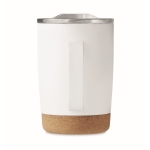 Vaso de acero con base de corcho y tapa deslizante 300ml Inox Cork color blanco septima vista