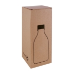 Botella con logotipo grande de cristal con tapón de acero 1L Mineral color transparente primera vista