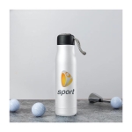 Botellas sublimadas térmicas de color blanco 550ml Step Up Sublim color blanco imagen con logo