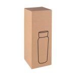 Botella de cristal y tapón de bambú con funda de silicona 500ml color azul segunda vista