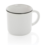 Taza de cerámica vintage de dos colores de 280ml Basic Bicolor color blanco