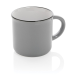 Taza de cerámica vintage de dos colores de 280ml Basic Bicolor color gris