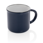 Taza de cerámica vintage de dos colores de 280ml Basic Bicolor color azul marino