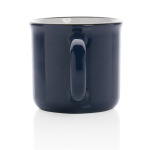 Taza de cerámica vintage de dos colores de 280ml Basic Bicolor color azul marino tercera vista