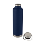 Bidón deportivo térmico grande con franja metalizada 1L Sport Large color azul oscuro segunda vista