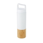 Botella termo con detalle de bambú y asa 540ml Térmica Bamboo color blanco tercera vista