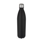 Botella térmica grande de acero inoxidable con logo 1L Térmica Cove color negro