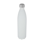 Botella térmica grande de acero inoxidable con logo 1L Térmica Cove color blanco