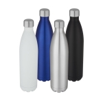 Botella térmica grande de acero inoxidable con logo 1L Térmica Cove color blanco segunda vista varios colores
