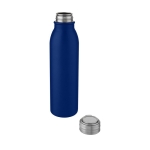 Bidón de deporte de acero inoxidable con tapa metalizada 700ml Harper color azul segunda vista