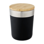 Vaso térmico de acero con tapa de bambú orgánico 330ml Organic Cover color negro segunda vista