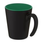 Taza de cerámica bicolor con asa original de 360ml Air Matt color verde
