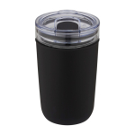 Vaso de vidrio de borosilicato y plástico reciclado 420ml Glass color negro quinta vista