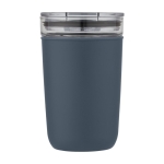 Vaso de vidrio de borosilicato y plástico reciclado 420ml Glass color azul petróleo tercera vista
