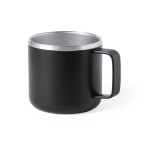Taza de acero inoxidable con diseño bicolor 350ml Summer Camp color negro segunda vista